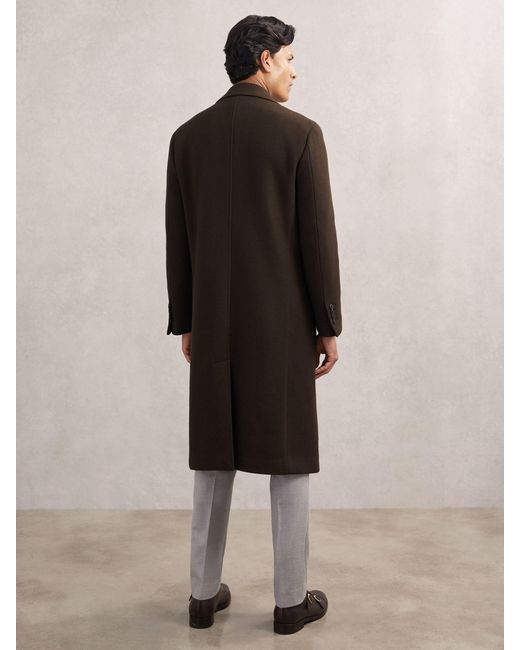 Reiss Natural Wool-Blend Double-Breasted Overcoat for men