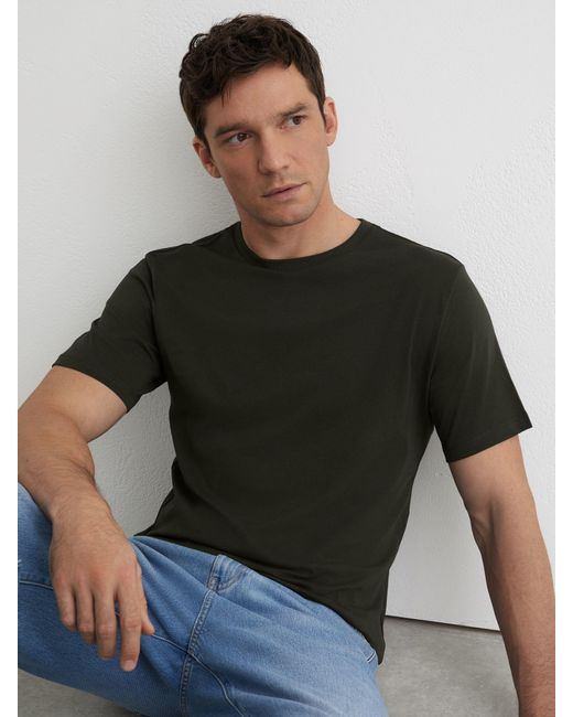 Reiss Black Bless - Oxidised Green Cotton Crew-neck Tailored-fit T-shirt, S for men