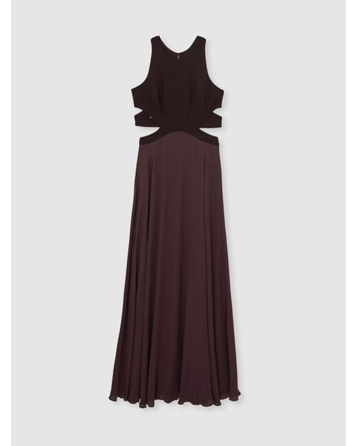 Reiss Red Cut-Out Racerback Maxi Dress
