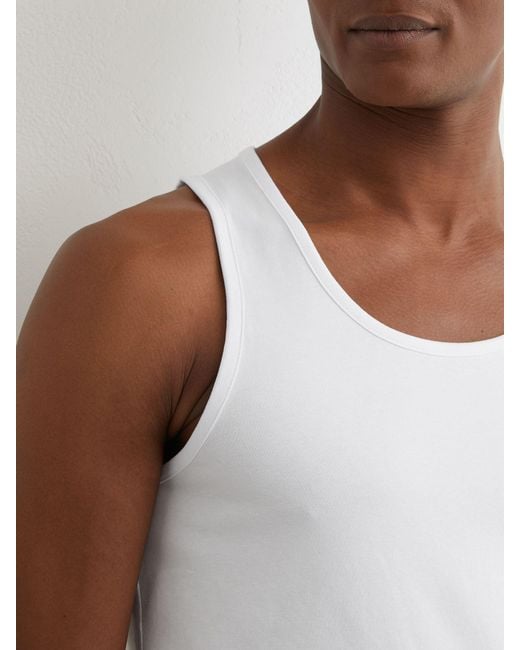 Reiss Vinnie - White Cotton Stretch Vest, S for men