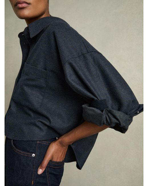 Reiss Black Lenny Shirt Plain