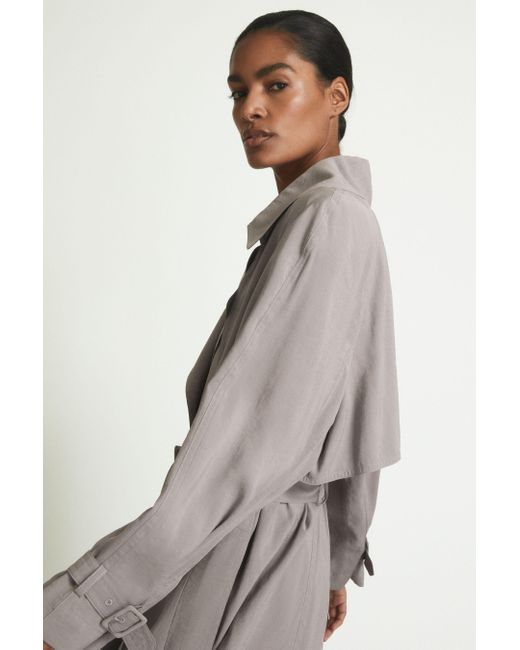 Reiss Gray Margot - Atelier Belted Trench Coat