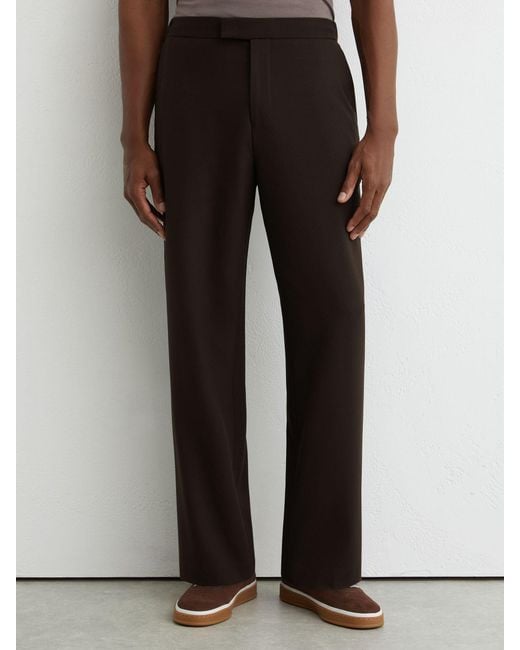 Reiss Brown Found Stretch Drawstring Trousers for men