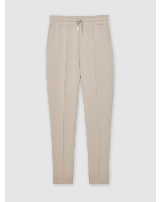 Reiss Natural Interlock Drawstring Joggers for men