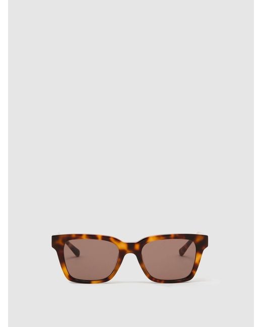 Messyweekend Brown Rectangle-Frame Sunes for men
