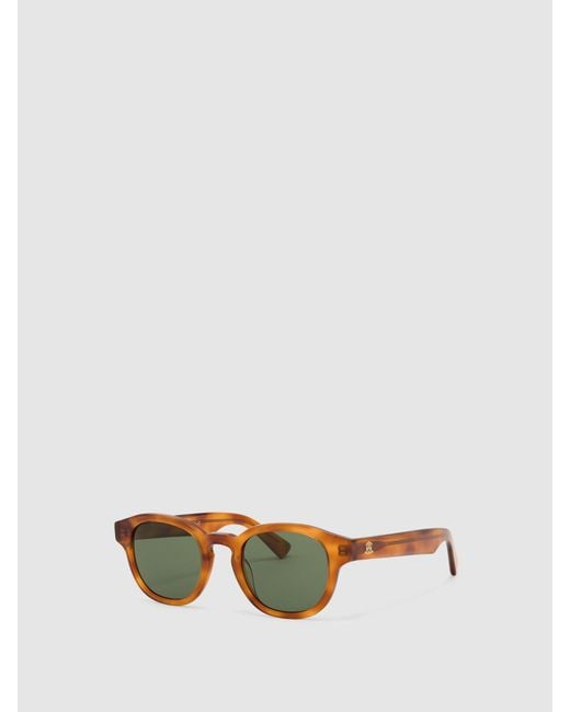 Messyweekend Blue Round-Frame Sunes for men