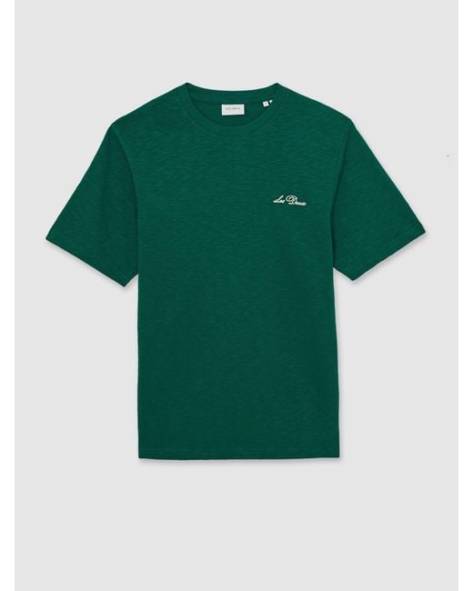Les Deux Green Les Cotton Graphic-Print for men