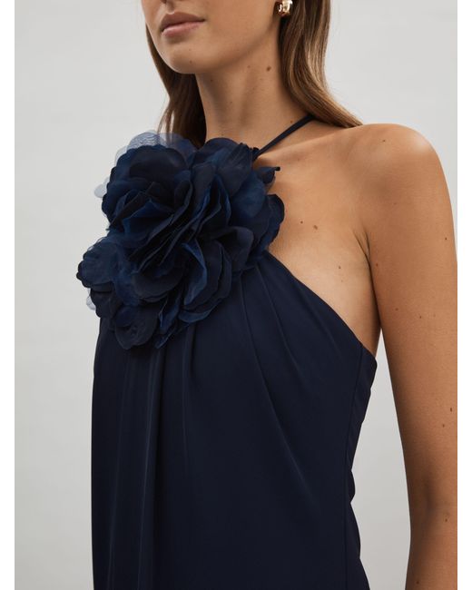 Halston Heritage Blue Embellished Maxi Dress