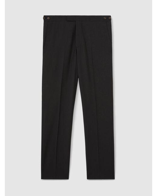 Reiss Promise - Black Tailored Fit Wool-blend Suit Trousers, 42w X 33l (uk 42 L) for men