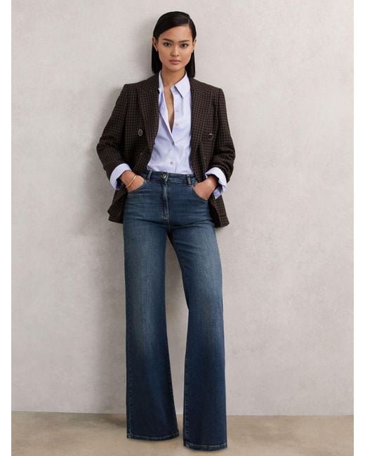Reiss Multicolor Mid-Rise Flared Jeans