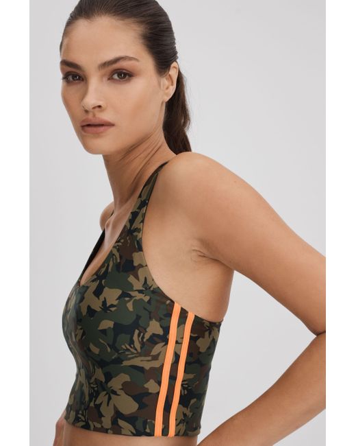 The Upside Green Camouflage Sports Bra