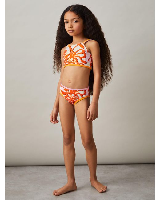 Reiss Multicolor Kids & Floral Print Bikini Top, Size: 2-6 Months