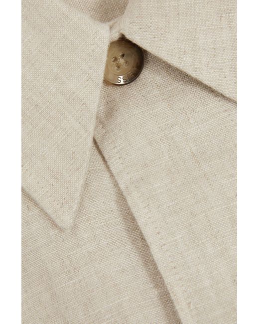 Reiss Natural Cadiz Overshirt Linen for men