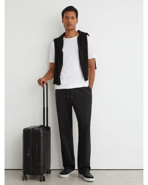 Reiss White Form - Black Premium Interlock Straight-leg Joggers, 2xl Reg for men