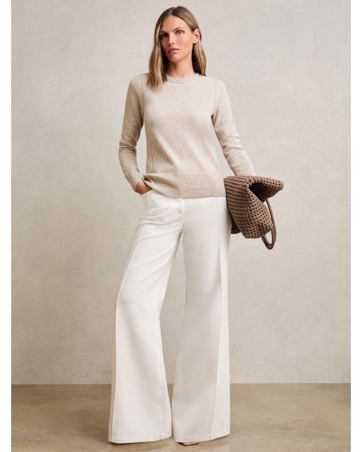 Reiss Natural Wool-Blend Open-Stitch Jumper With Cashmere