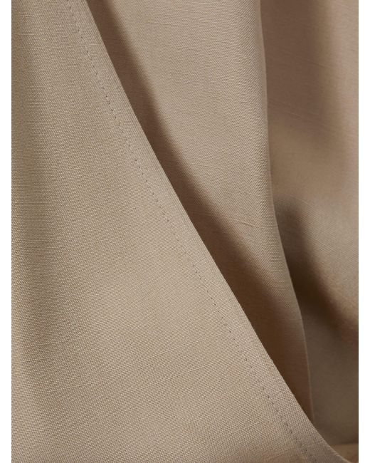 ATELIER Natural Matilda - Neutral Halter Neck Draped Top, Us 4