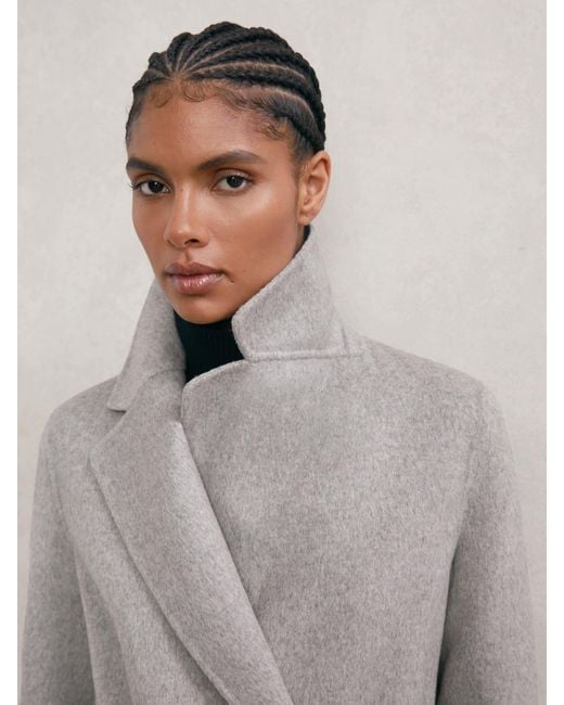 Reiss Natural Wool-Blend Double-Breasted Blindseam Coat