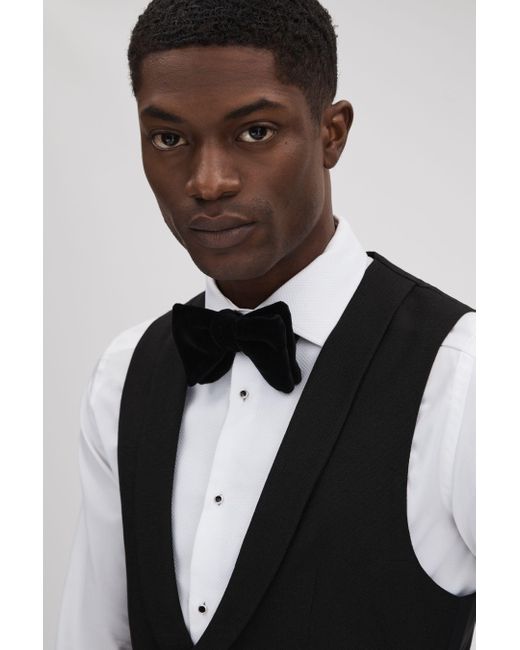 Black slim fit clearance waistcoat