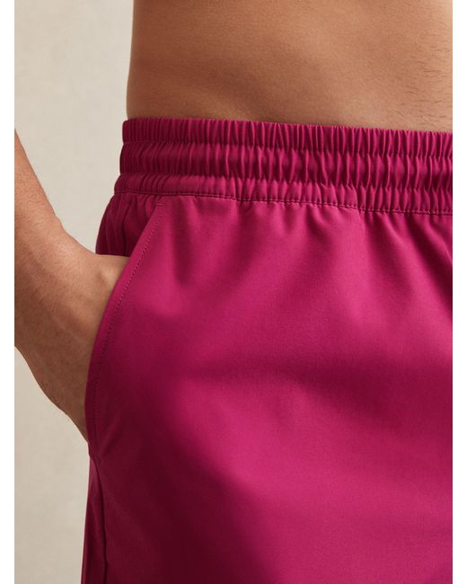 Reiss Purple Cliff - Dark Pink Drawstring Swim Shorts, Xl for men
