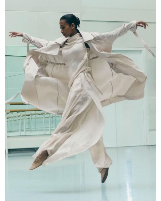 Reiss Gray Royal Ballet Chiffon Trousers