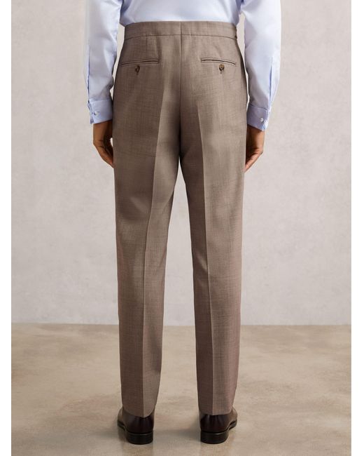 Reiss Natural Slim-Fit Textured Suit Trousers With Wool for men