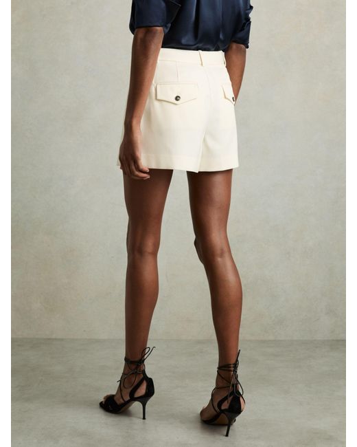 Reiss Natural Single-Pleat Tailored Shorts