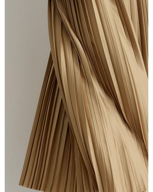 Reiss White Pleated Midi Skirt