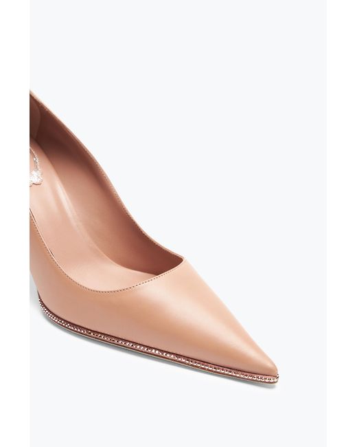 Rene Caovilla White Candice Rose Pump 80