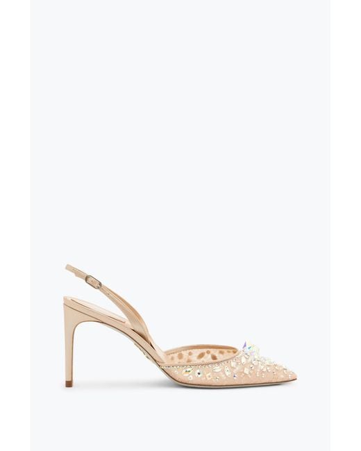 Rene Caovilla White Cinderella Slingback 80