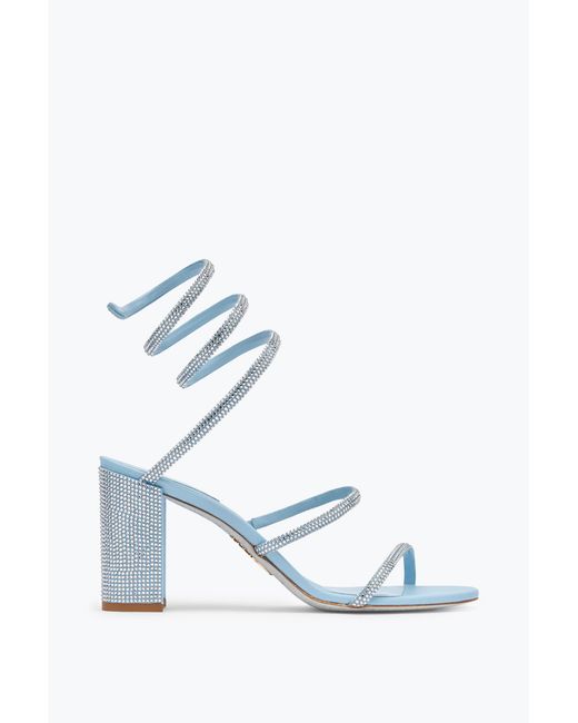 Rene Caovilla White Cleo Pastel Sandal 80
