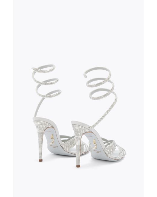 Rene Caovilla White Dania Sandal 105