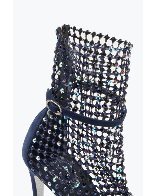 Rene Caovilla Blue Galaxia Crystal Deep Sandal 105