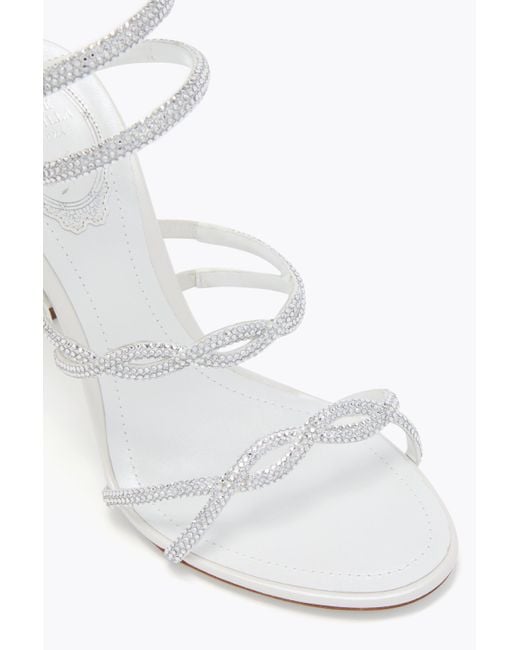 Rene Caovilla White Braid Cleo Ivory Sandal 105