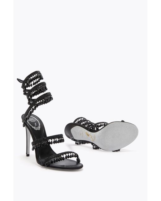 Rene Caovilla Black Chandelier Sandal 105