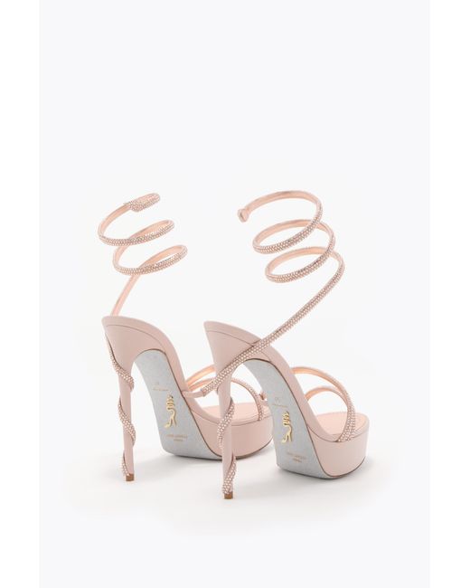 Rene Caovilla Pink Margot Blush Platform Sandal 130