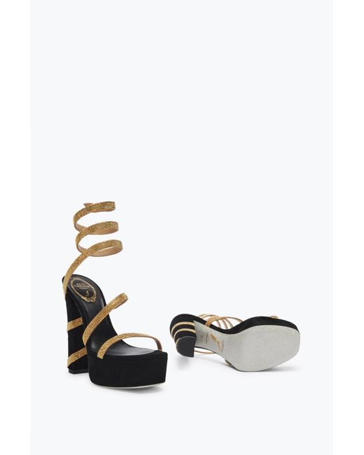 Rene Caovilla White Margot And Platform Sandal 130