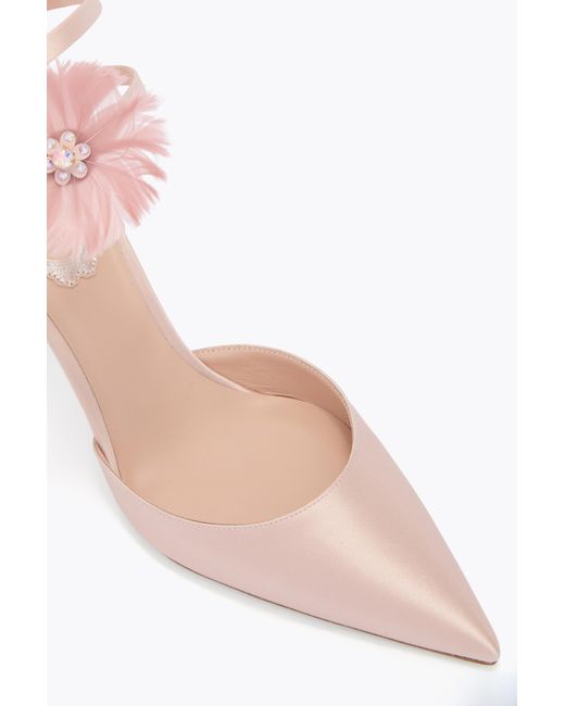 Rene Caovilla Pink Jolene Powder Pump 80