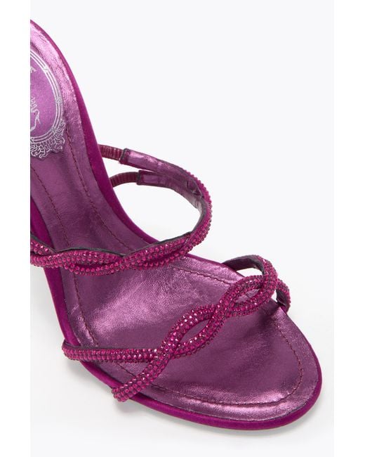 Rene Caovilla Pink Braid Porpora Mule 80