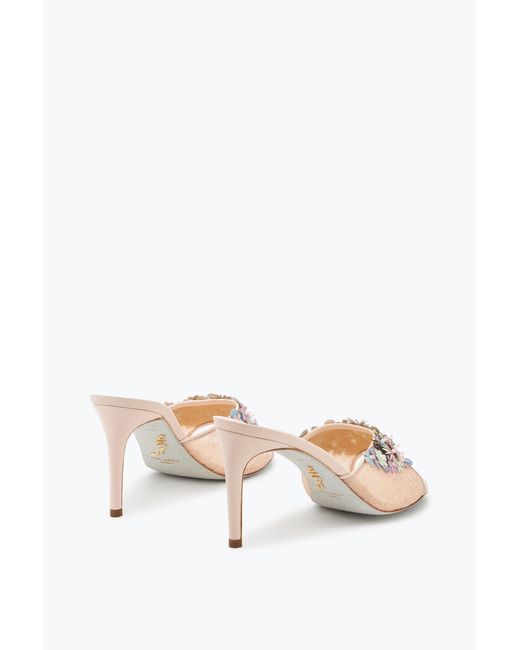 Rene Caovilla White Roxanne Slider Sandal 80