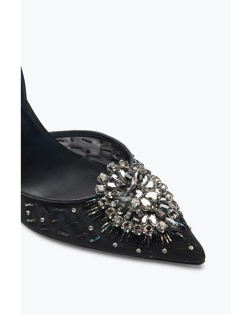 Rene Caovilla Black Barbara Slingback 80