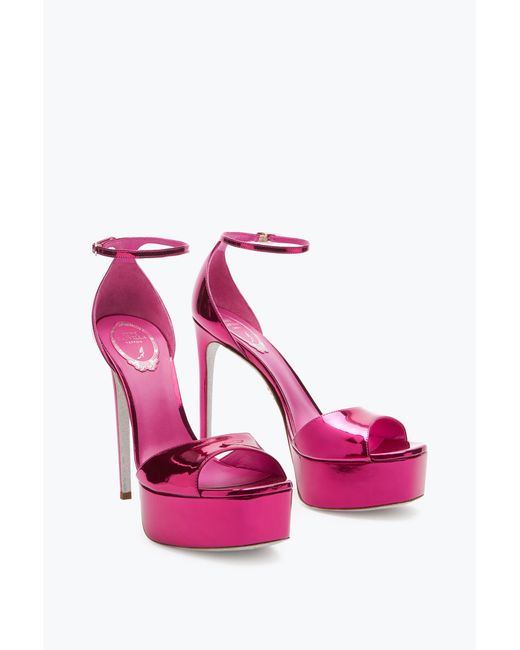 Rene Caovilla Pink Anastasia Fuchsia Sandal 130