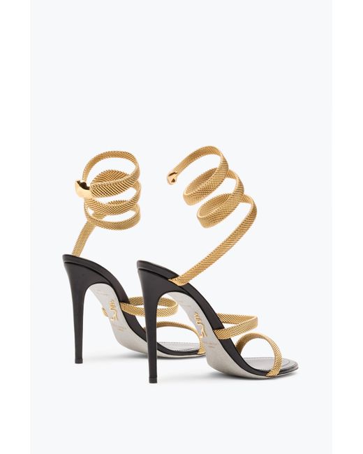 Rene Caovilla Metallic Trigold Cleo- Sandal 105