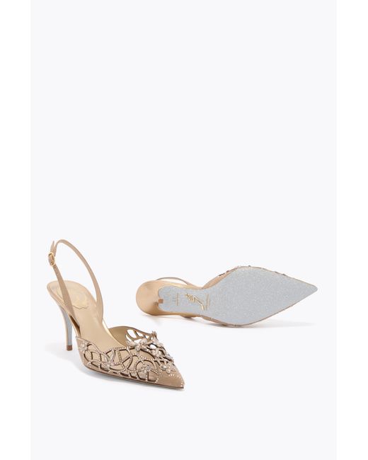 Rene Caovilla White Eden Slingback 80