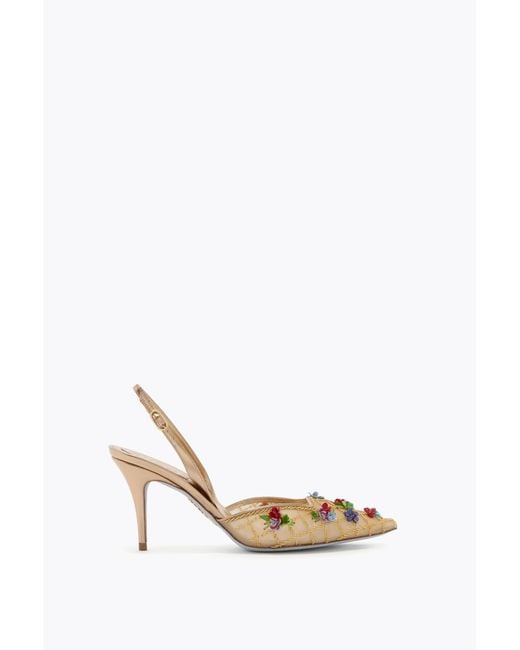 Rene Caovilla White Flora Slingback 80