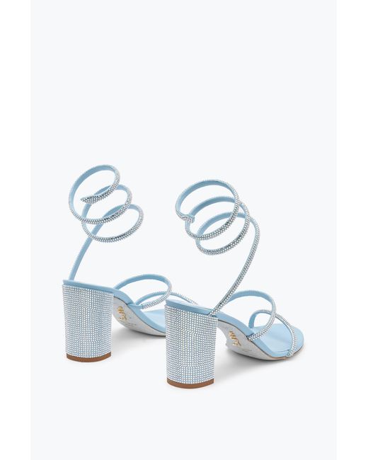 Rene Caovilla White Cleo Pastel Sandal 80
