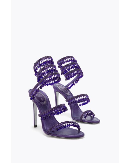 Rene Caovilla Purple Chandelier Sandal 105