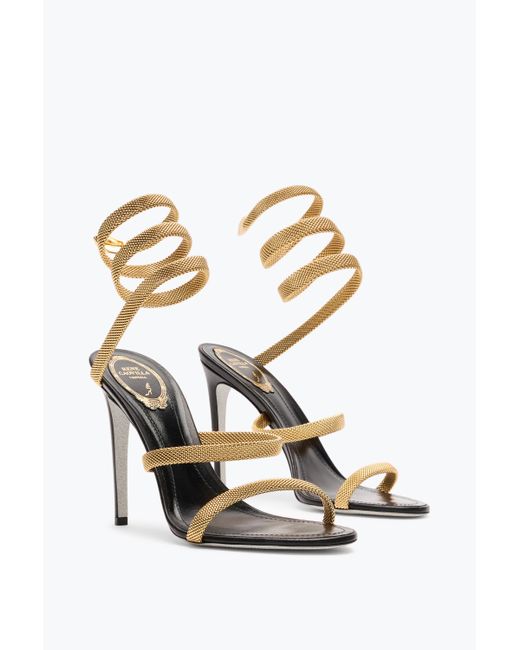 Rene Caovilla Metallic Trigold Cleo- Sandal 105