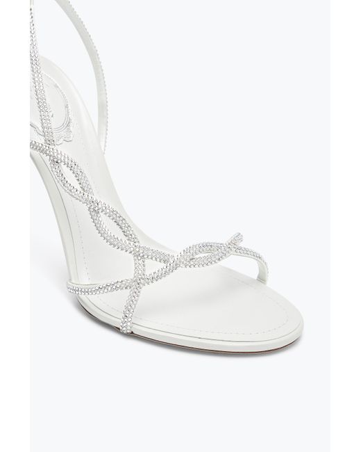 Rene Caovilla White Braid Ivory Sandal 105