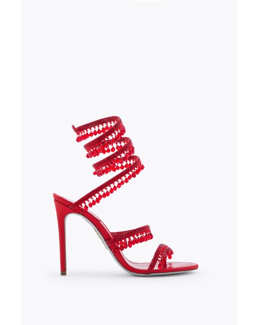 Rene Caovilla Red Chandelier Sandal 105