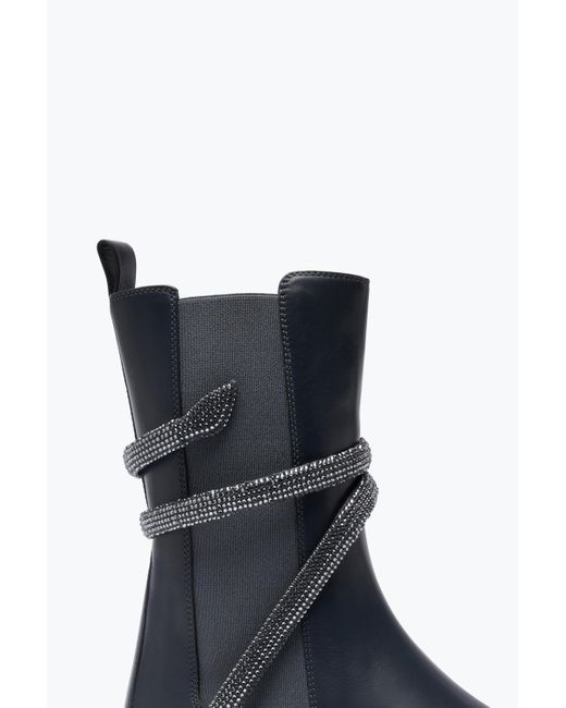 Bottine Cleo Noir-Argent Avec Cristaux 25 Rene Caovilla en coloris Blue